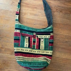 Barley used, Aztec design tote bag